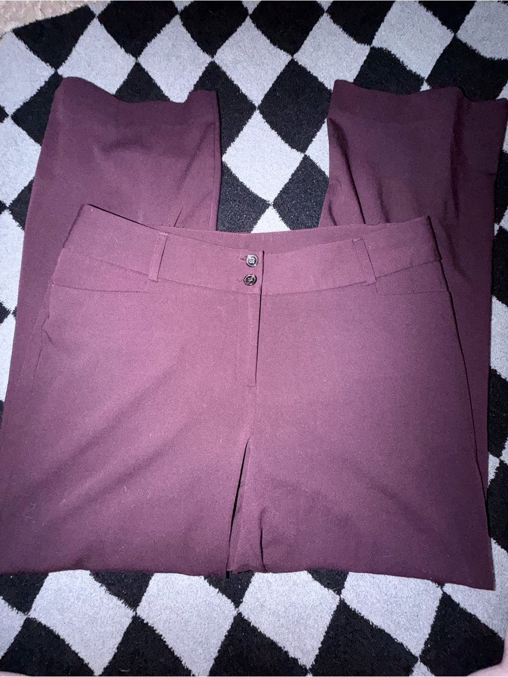 Women's High-Rise Dress Pants in Plum
